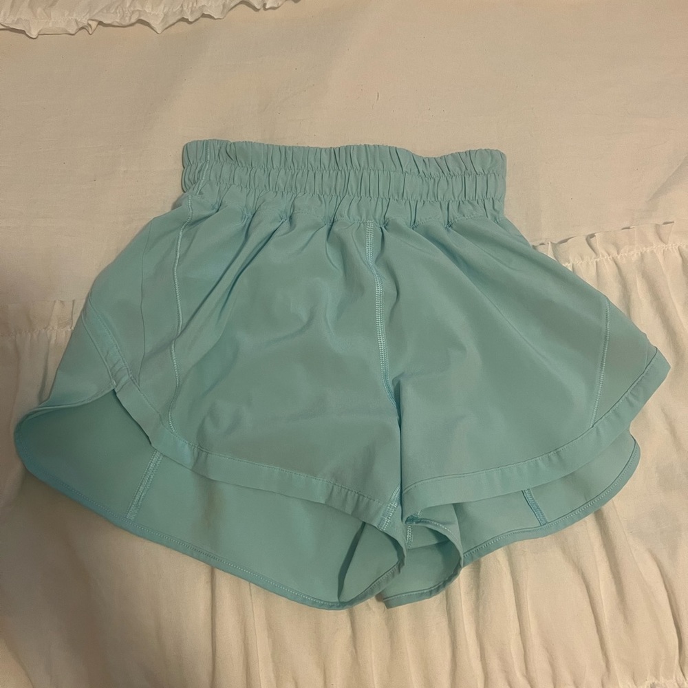 Lululemon Track That High Rise Shorts 3” Icing Blue